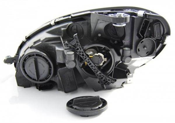 Scheinwerfer LED Tagfahrlicht Optik passend für Mercedes C-Klasse W204 Bj. 07-10 Schwarz