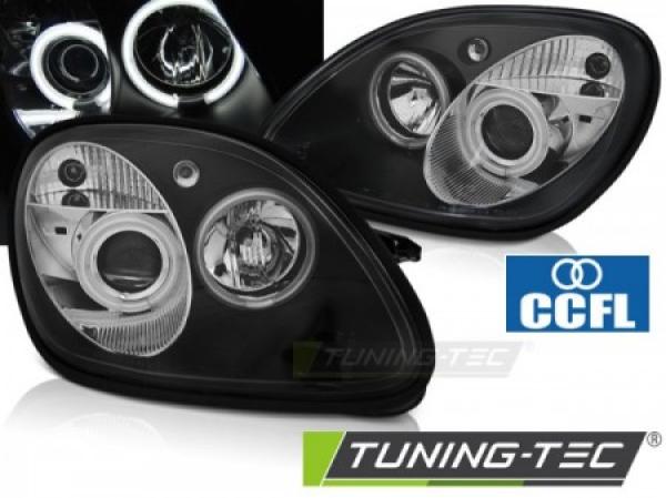 Scheinwerfer CCFL Angel Eyes passend für Mercedes SLK R170 Bj. 96-04 Schwarz