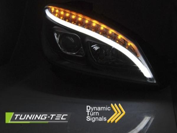 Scheinwerfer LED Tagfahrlicht Optik passend für Mercedes C-Klasse W204 07-10 Schwarz LTI