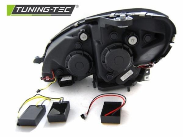 Scheinwerfer LED Tagfahrlicht Optik passend für Mercedes C-Klasse W204 07-10 Schwarz LTI