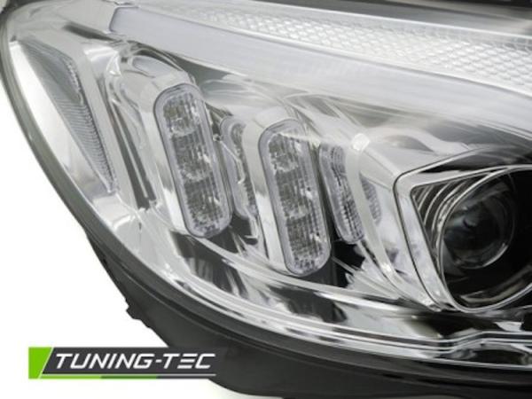 Scheinwerfer DRL LED Tagfahrlicht passend für Mercedes C-Klasse W205 Bj. 14-18 Chrom