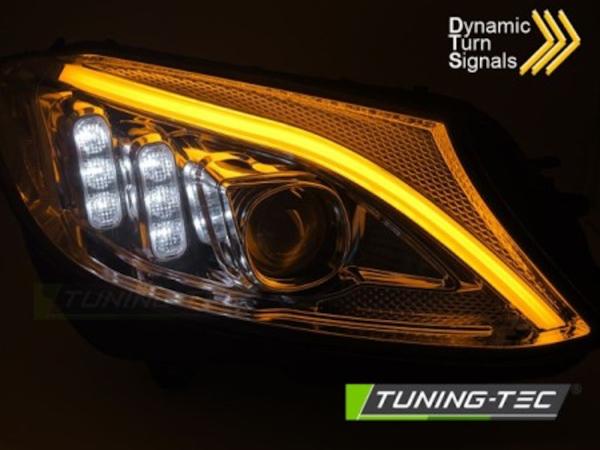 Scheinwerfer DRL LED Tagfahrlicht passend für Mercedes C-Klasse W205 Bj. 14-18 Chrom
