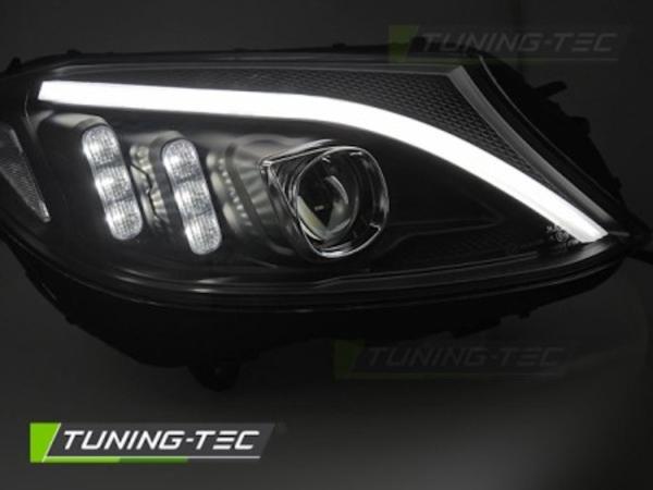 Scheinwerfer DRL LED Tagfahrlicht passend für Mercedes C-Klasse W205 Bj. 14-18 Schwarz