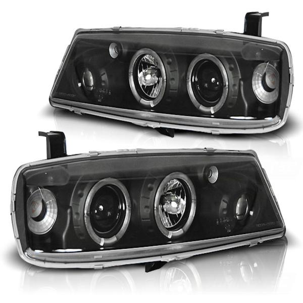 Scheinwerfer Angel Eyes passend für Opel Calibra Bj. 90-97 Schwarz