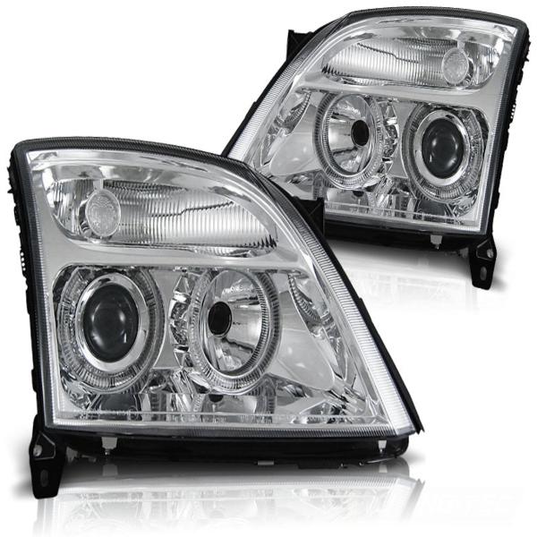 Scheinwerfer Angel Eyes passend für Opel Vectra C / Signum Bj. 02-05 Chrom