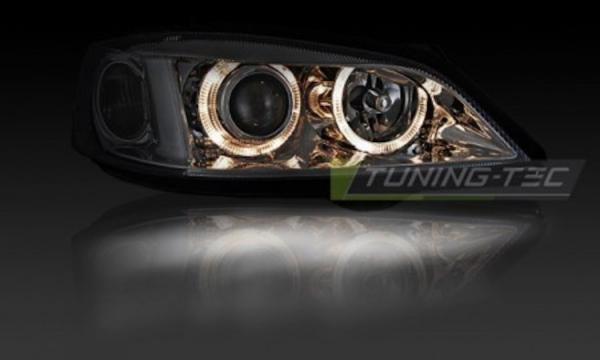 Scheinwerfer Angel Eyes passend für Opel Astra G Bj. 98-05 Chrom