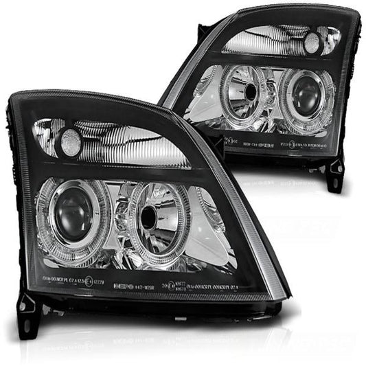 Scheinwerfer Angel Eyes passend für Opel Vectra C / Signum Bj. 02-05 Schwarz