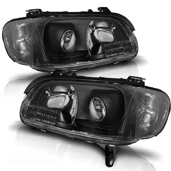 Scheinwerfer Klarglas passend für Opel Omega B Bj. 94-99 Schwarz
