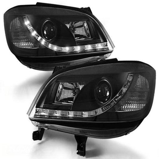 Scheinwerfer LED Tagfahrlicht Optik passend für Opel Zafira A Bj. 99-06 Schwarz