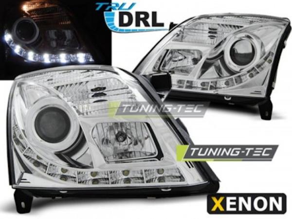 Xenon Scheinwerfer DRL LED Tagfahrlicht passend für Opel Vectra C / Signum 02-05 Chrom
