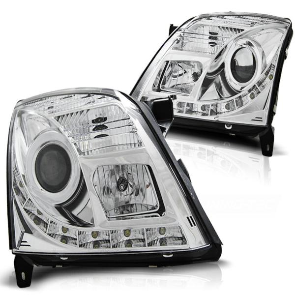 Xenon Scheinwerfer DRL LED Tagfahrlicht passend für Opel Vectra C / Signum 02-05 Chrom
