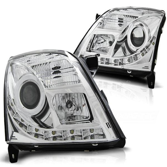 Xenon Scheinwerfer DRL LED Tagfahrlicht passend für Opel Vectra C / Signum 02-05 Chrom