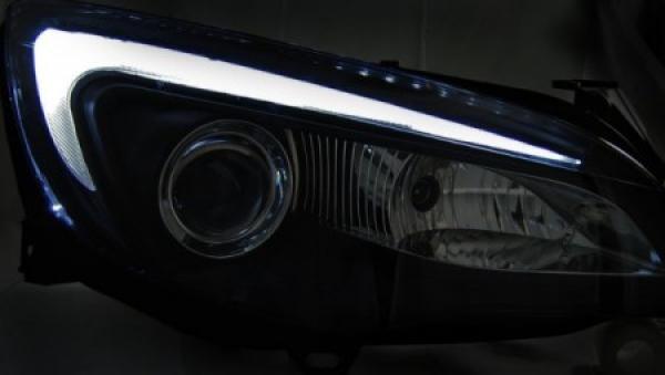 Scheinwerfer DRL LED Tagfahrlicht passend für Opel Astra J Bj. 09-15 Schwarz LTI