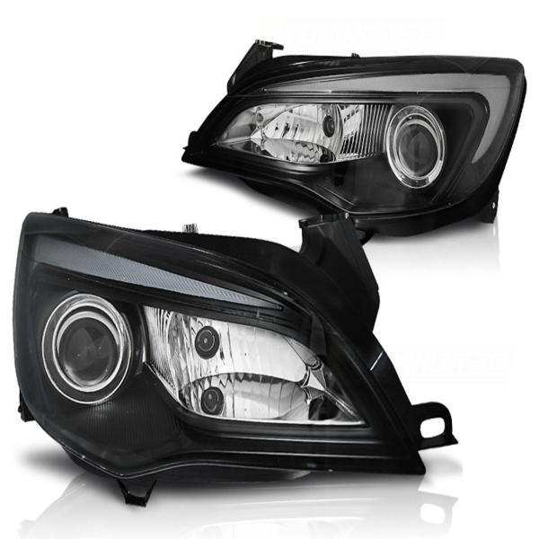 Scheinwerfer DRL LED Tagfahrlicht passend für Opel Astra J Bj. 09-15 Schwarz LTI