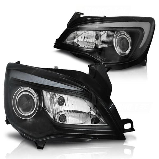 Scheinwerfer DRL LED Tagfahrlicht passend für Opel Astra J Bj. 09-15 Schwarz LTI