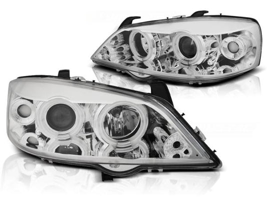 Scheinwerfer CCFL Angel Eyes passend für Opel Astra G Bj. 98-05 Chrom