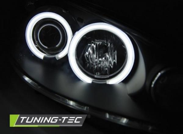 Scheinwerfer CCFL Angel Eyes passend für Peugeot 206 Bj. 98-06 Schwarz