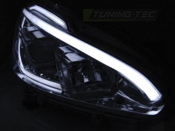 Scheinwerfer LED Tagfahrlicht Optik passend für Peugeot 208 Bj. 12-15 Chrom LTI