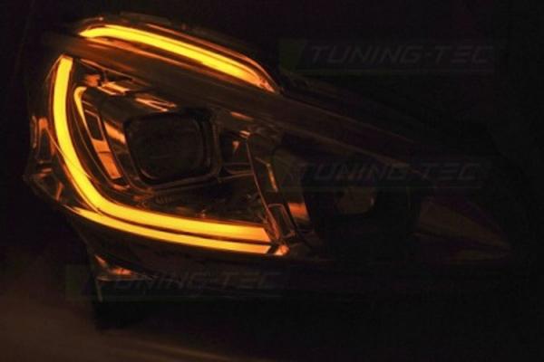 Scheinwerfer LED Tagfahrlicht Optik passend für Peugeot 208 Bj. 12-15 Schwarz LTI