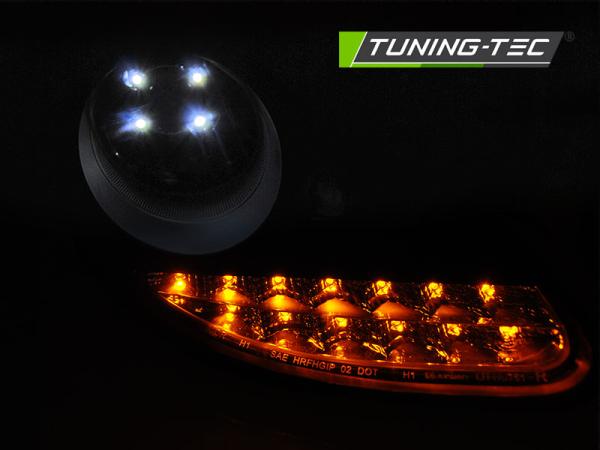 Scheinwerfer LED Tagfahrlicht Optik passend für Porsche Boxster 986 / 911 996 Schwarz