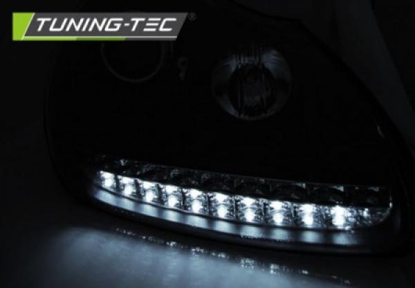 Xenon Scheinwerfer LED Tagfahrlicht Optik passend für Porsche Cayenne 955 02-06 Schwarz