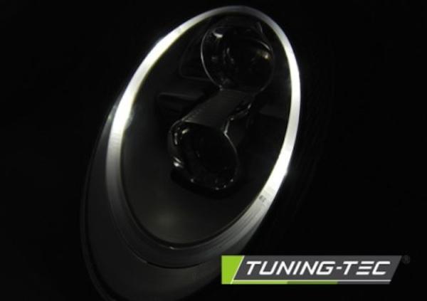 Xenon Scheinwerfer LED Tagfahrlicht Optik passend für Porsche 911 997 Bj. 04-08 Schwarz