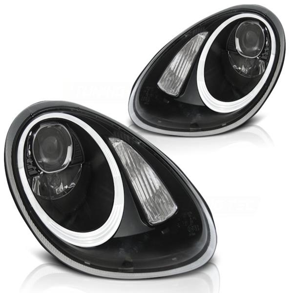 Xenon Scheinwerfer LED Tagfahrlicht Optik passend für Porsche Boxster 987 Cayman 987c