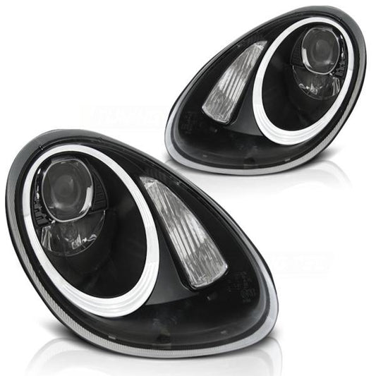 Xenon Scheinwerfer LED Tagfahrlicht Optik passend für Porsche Boxster 987 Cayman 987c