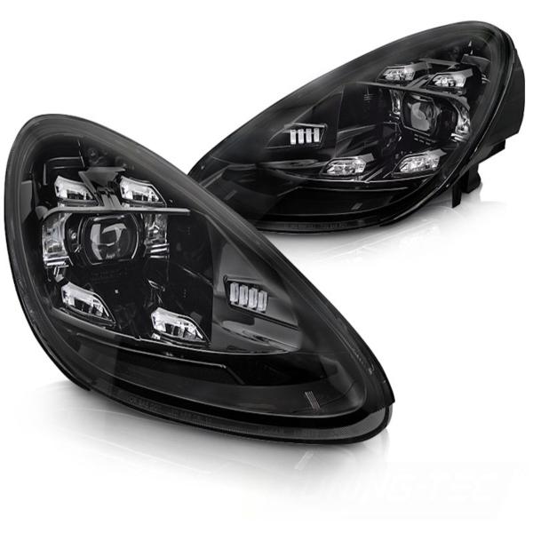 Voll LED Tagfahrlicht Scheinwerfer passend für Porsche Cayenne 92A 10-15 schwarz