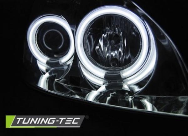 Scheinwerfer CCFL Angel Eyes passend für Renault Clio 2 Bj. 01-05 Chrom