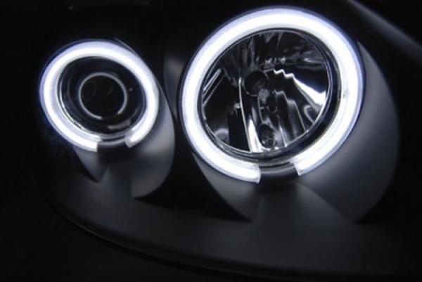 Scheinwerfer CCFL Angel Eyes passend für Renault Clio 2 Bj. 01-05 Schwarz