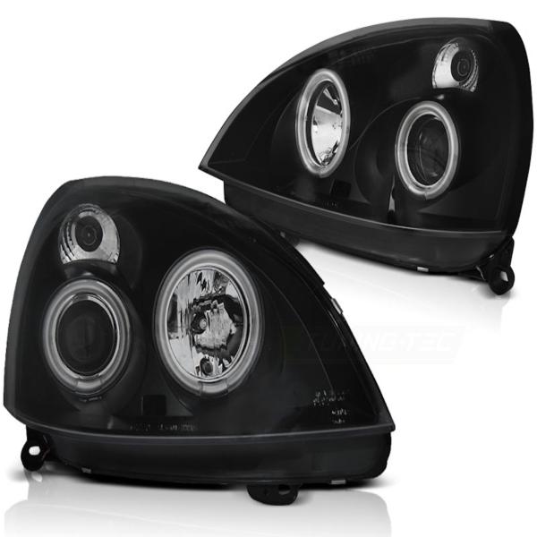 Scheinwerfer CCFL Angel Eyes passend für Renault Clio 2 Bj. 01-05 Schwarz