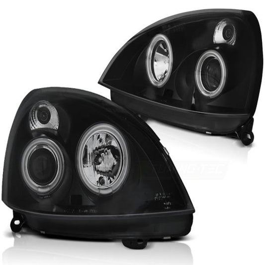 Scheinwerfer CCFL Angel Eyes passend für Renault Clio 2 Bj. 01-05 Schwarz