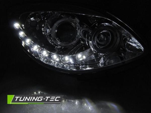 Scheinwerfer LED Tagfahrlicht Optik passend für Renault Twingo Bj. 07-11 Chrom