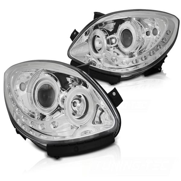 Scheinwerfer LED Tagfahrlicht Optik passend für Renault Twingo Bj. 07-11 Chrom