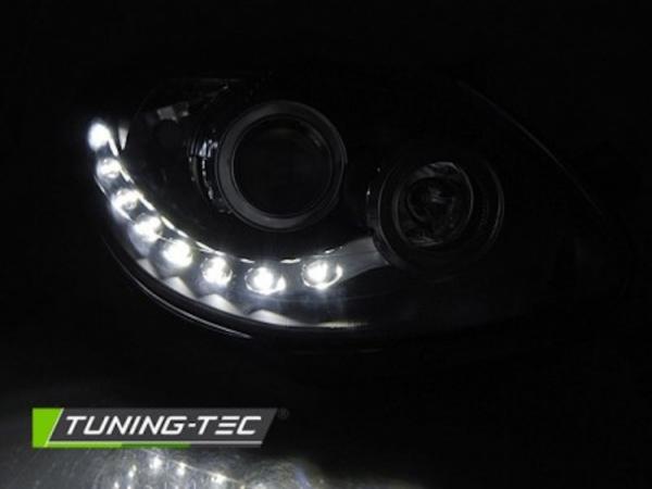 Scheinwerfer LED Tagfahrlicht Optik passend für Renault Twingo Bj. 07-11 Schwarz
