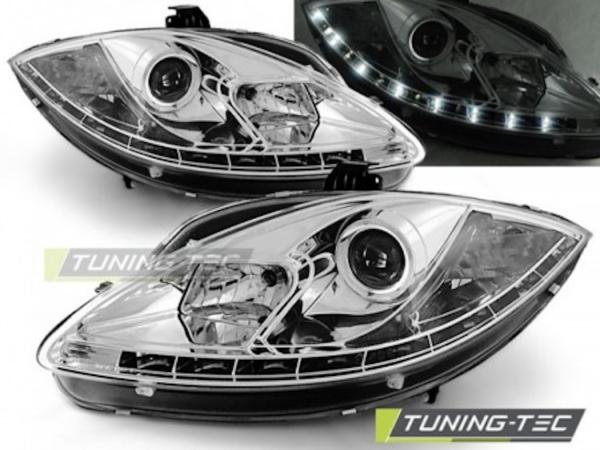 Scheinwerfer LED Tagfahrlicht Optik passend für Seat Leon 1P / Altea 5P 04-09 Chrom