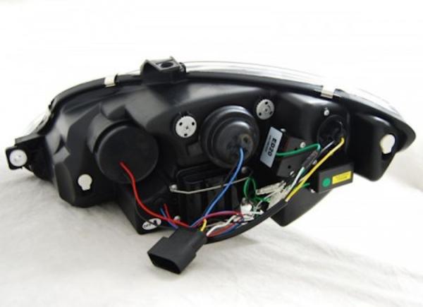 Scheinwerfer LED Tagfahrlicht Optik passend für Seat Leon 1P / Altea 5P 09-15 Schwarz