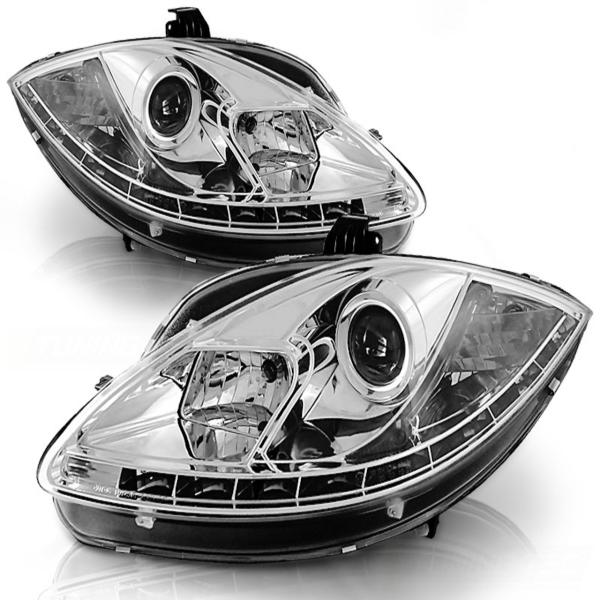 Scheinwerfer DRL LED Tagfahrlicht passend für Seat Leon 1P / Altea 5P Facel 09-15 Chrom
