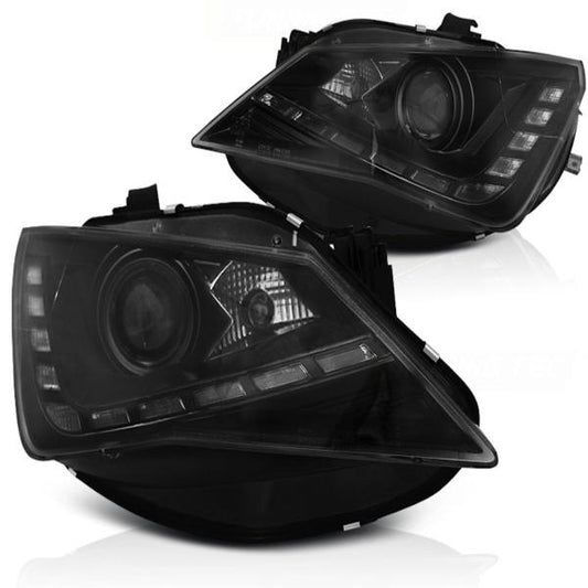 Scheinwerfer DRL LED Tagfahrlicht passend für Seat Ibiza 6J Facelift Bj. 12-15 Schwarz