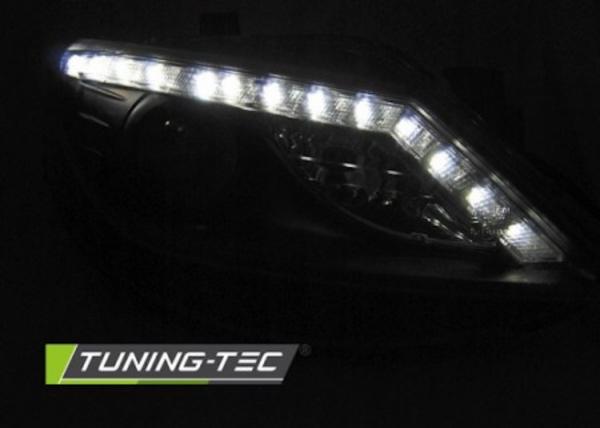 Scheinwerfer LED Tagfahrlicht Optik passend für Seat Ibiza 6J Bj. 08-12 Schwarz