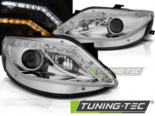 Scheinwerfer LED Tagfahrlicht Optik passend für Seat Ibiza 6J 08-12 Chrom LED Blinker