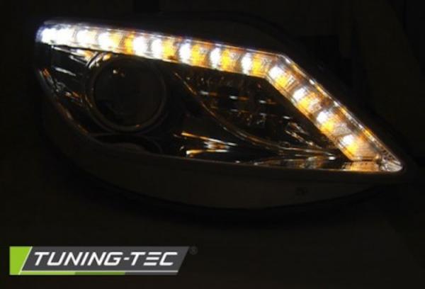 Scheinwerfer LED Tagfahrlicht Optik passend für Seat Ibiza 6J 08-12 Chrom LED Blinker