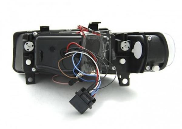 Scheinwerfer CCFL Angel Eyes passend für Seat Leon 1M / Toledo 1M Bj. 99-06 Schwarz