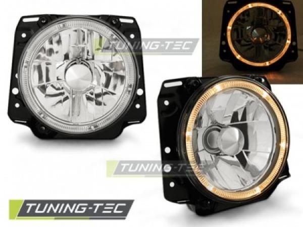 Scheinwerfer Angel Eyes passend für VW Golf 2 Bj. 83-92 Chrom