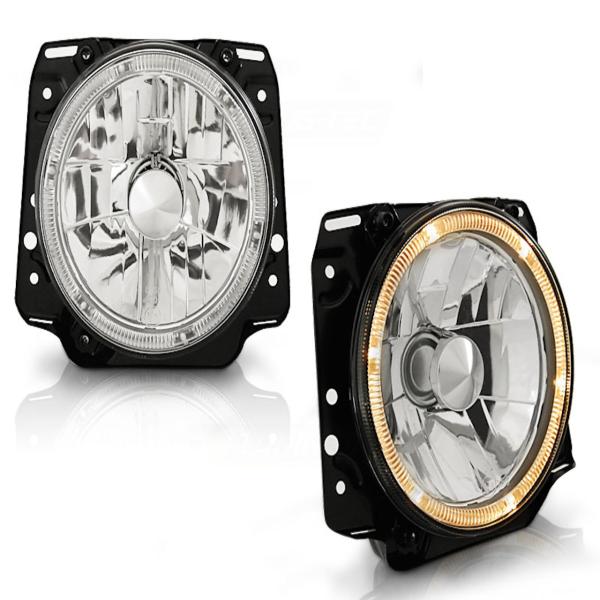Scheinwerfer Angel Eyes passend für VW Golf 2 Bj. 83-92 Chrom