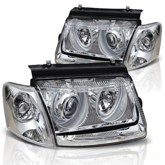 Scheinwerfer Angel Eyes passend für VW Passat 3B Bj. 96-00 Chrom