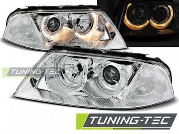 Design Angel Eyes Scheinwerfer passend für VW Passat 3BG 00-05 chrom