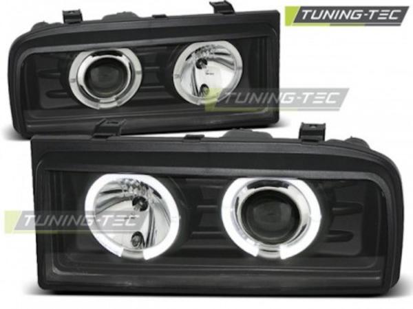 LED Angel Eyes Scheinwerfer passend für VW Corrado 88-95 schwarz