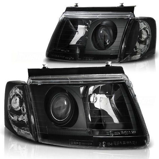 Klarglas Xenon Design Scheinwerfer passend für VW Passat 3B (B5) 96-00 schwarz